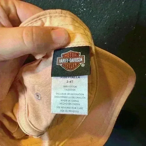 Girls Harley Davidson Hat Peach 2-4 T - Picture 4 of 4